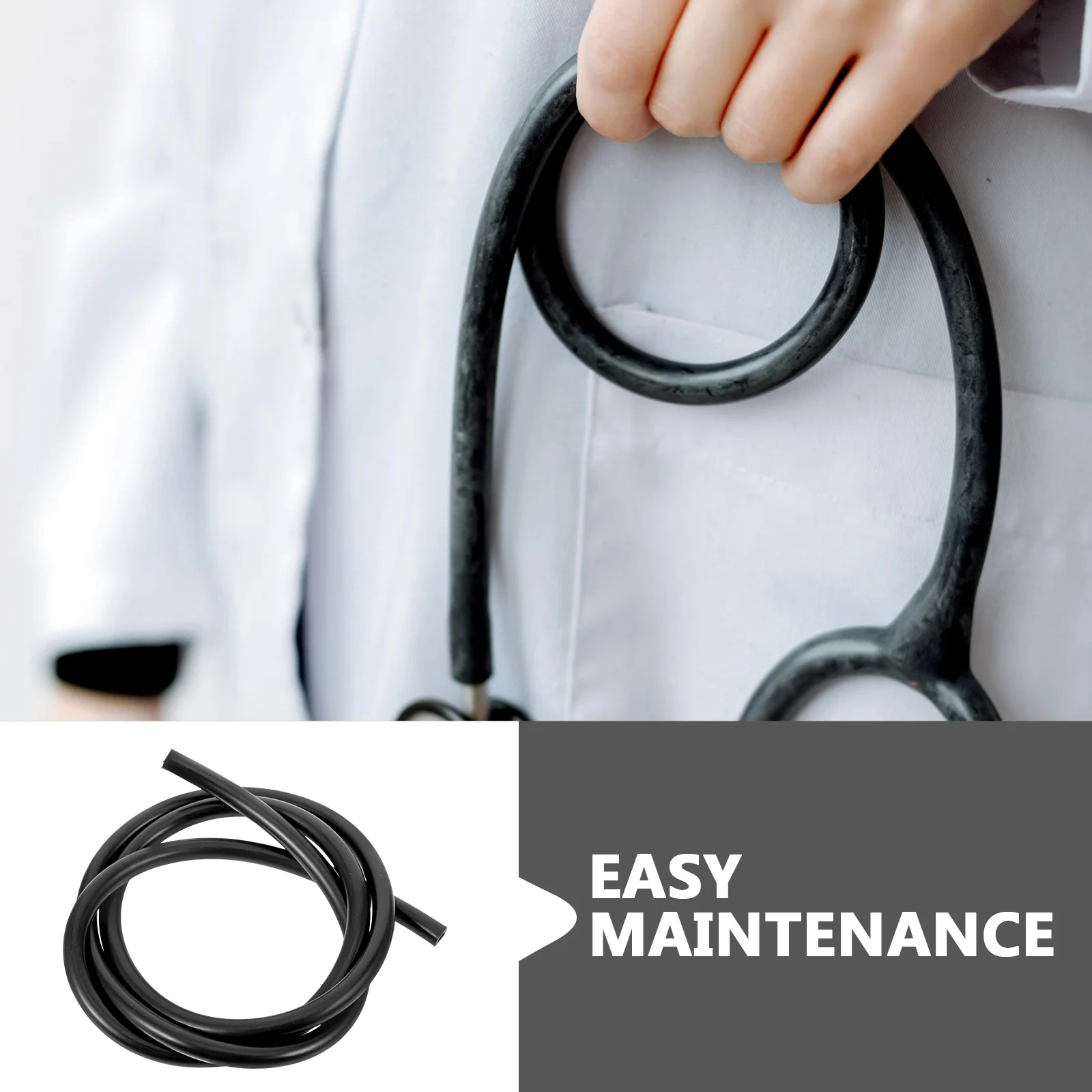 Stethoscope Hose Rubber Tube Lengthen Adapter Extension Tubing Replacement for Natural