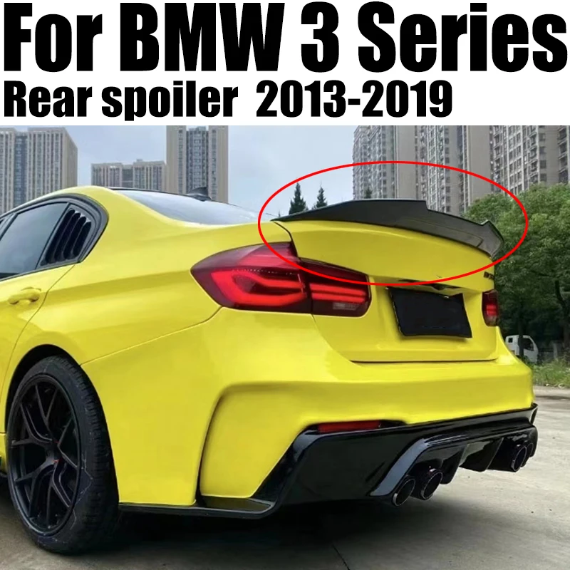 Suitable for BMW 3 Series F30 318i 320i 325i 2013-2019 PSM style carbon fiber car modification parts, rear trunk lid spoiler