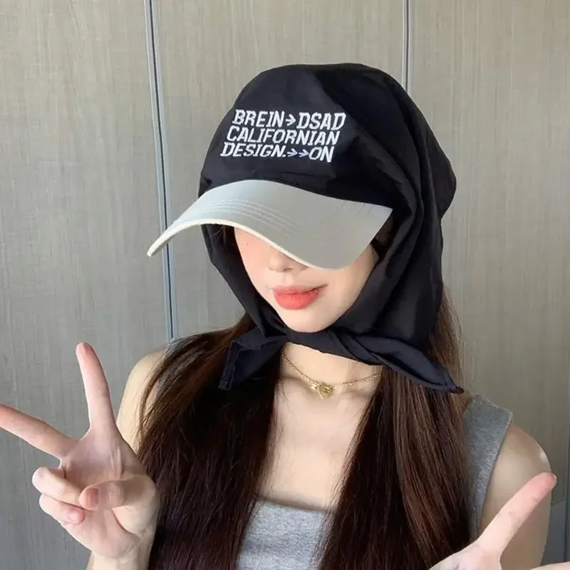 

31BB Women Baseball Hat Quick Drying Summer Kerchiefs Embroidery Sports Hat Photo Props Breathable for Casual Sport