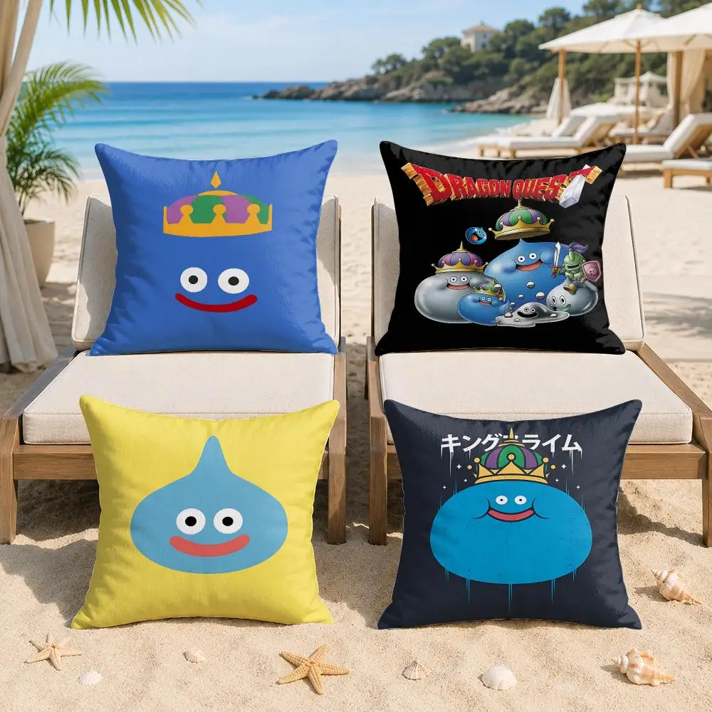 Funda de cojín Dragon Quest Heroes Rocket Slime, funda de almohada de felpa corta sedosa con cremallera Invisible, funda de almohada a prueba de polvo para decoración del hogar