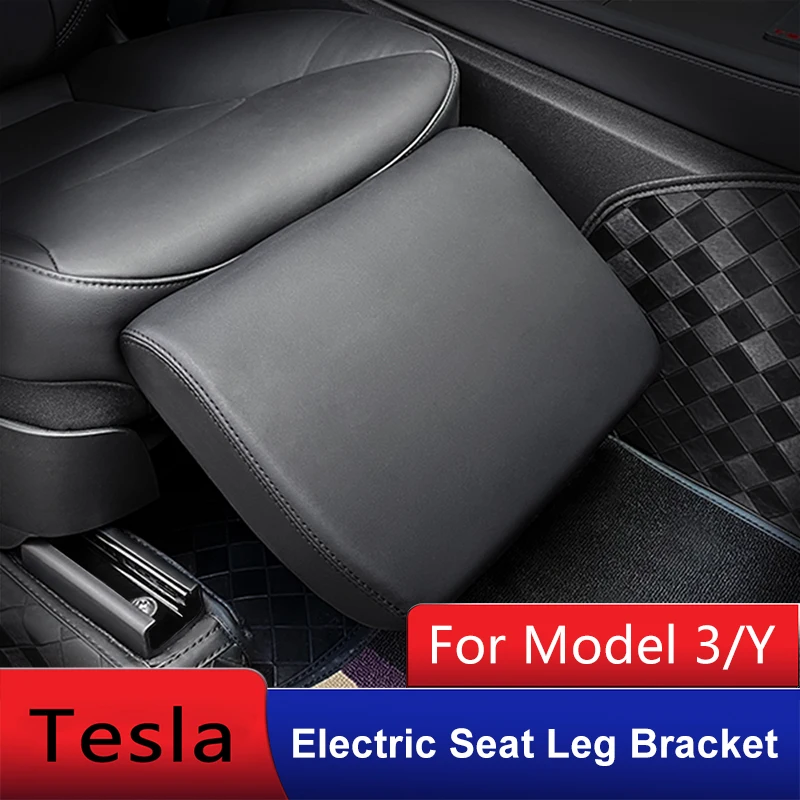 For Tesla Model 3 2023 Car Leather Electric Seat Leg Rest 80°Free Adjustment For Model Y 2022 Seat Extension Interior Accessorie