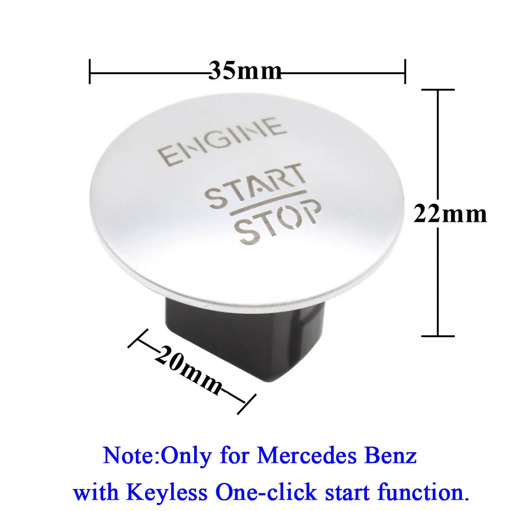 Interruptor de encendido sin llave para coche, pulsador de arranque y parada de un clic para Mercedes Benz, todas las Series W204, W205, W245, W211,