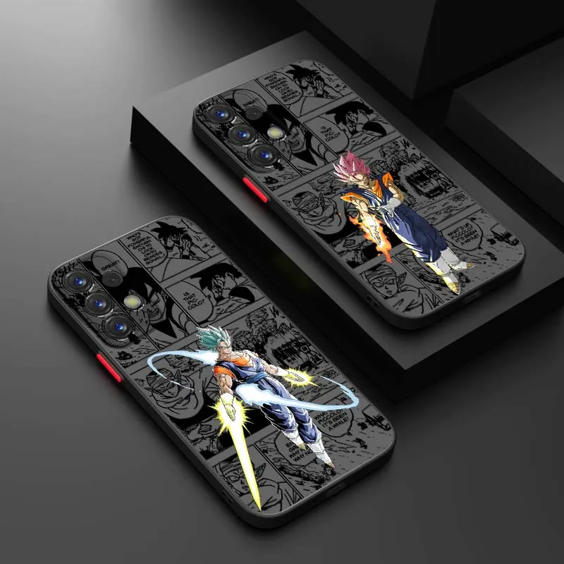 

D-Dragon Ball Anime Saiyan Cover For Samsung Galaxy A71 A55 A54 A51 A16 A06 A05 A04e A15 5G Frosted Translucent Phone case