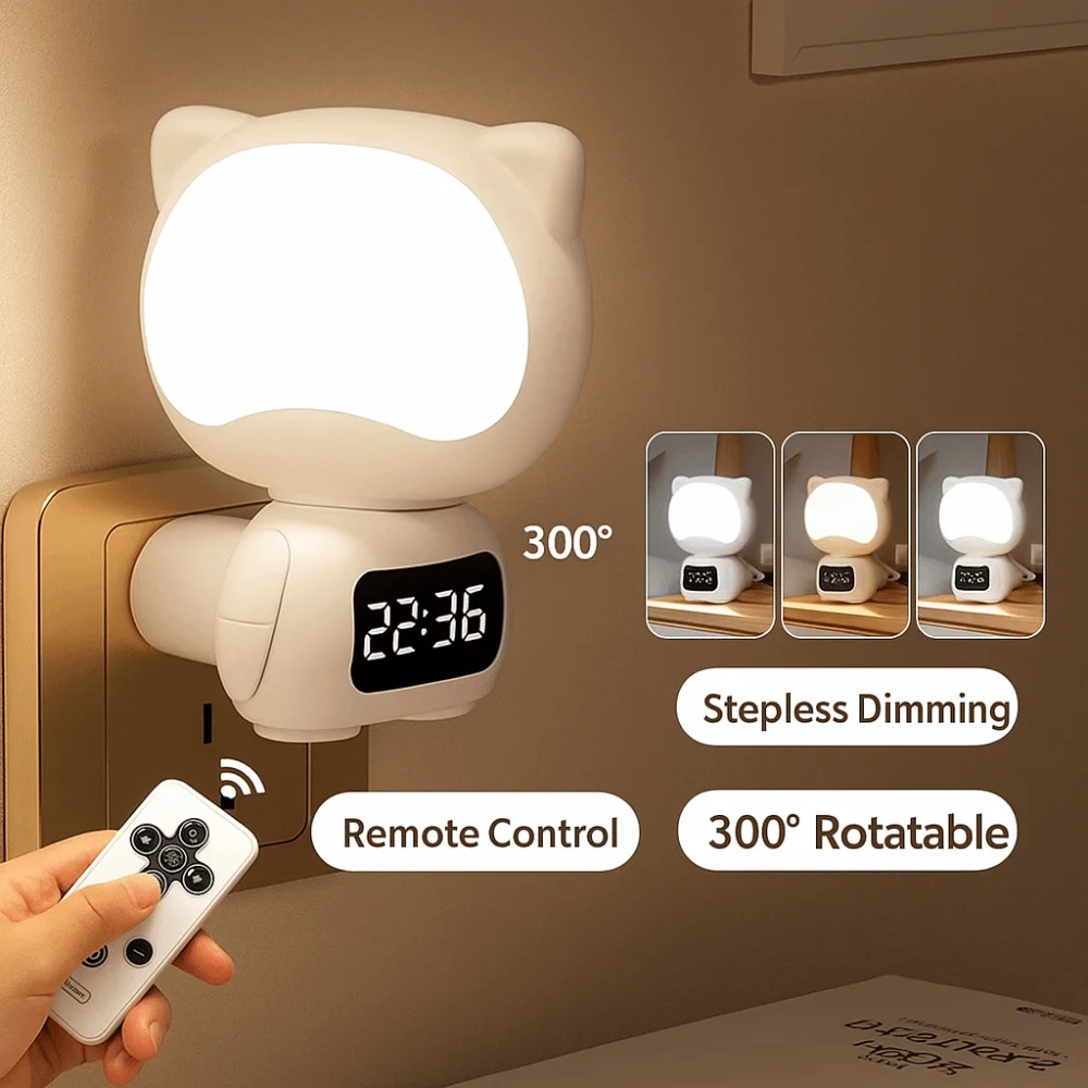 

3 Color Remote Control Night Light Eye Protection Dimming Nursing Lamp Timer Function Remote Control Bedside Table Lamp Eye-Care