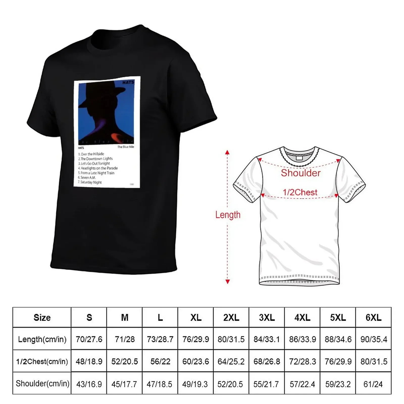 The Blue Nile - Hats Poster T-Shirt anime clothes baggy shirts new edition blue archive t shirts for men cotton