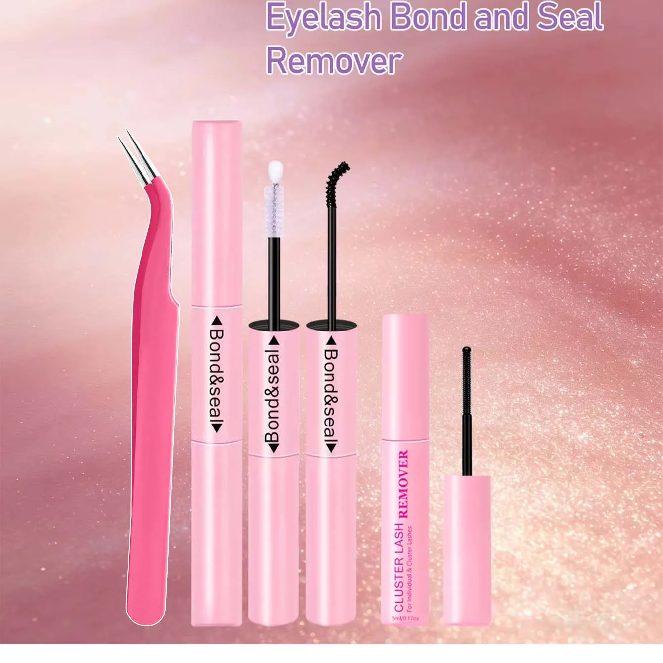 Wimpernkleber und Versiegelung 10ml für Einzelwimpern, Extrem Starker Halt, Wimpernverlängerung und Wimpernkleber-Entferner 5ml Pinzetten-Set