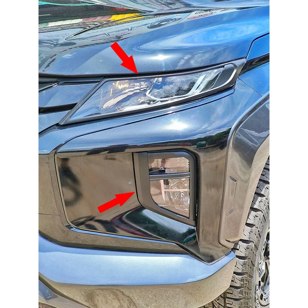 4X4 Car Styling Accessories Rear Lamp Hoods Headlight Cover for Mitsubishi Tion L200 2019-2024 Year Door Handle Cover Tank Cover