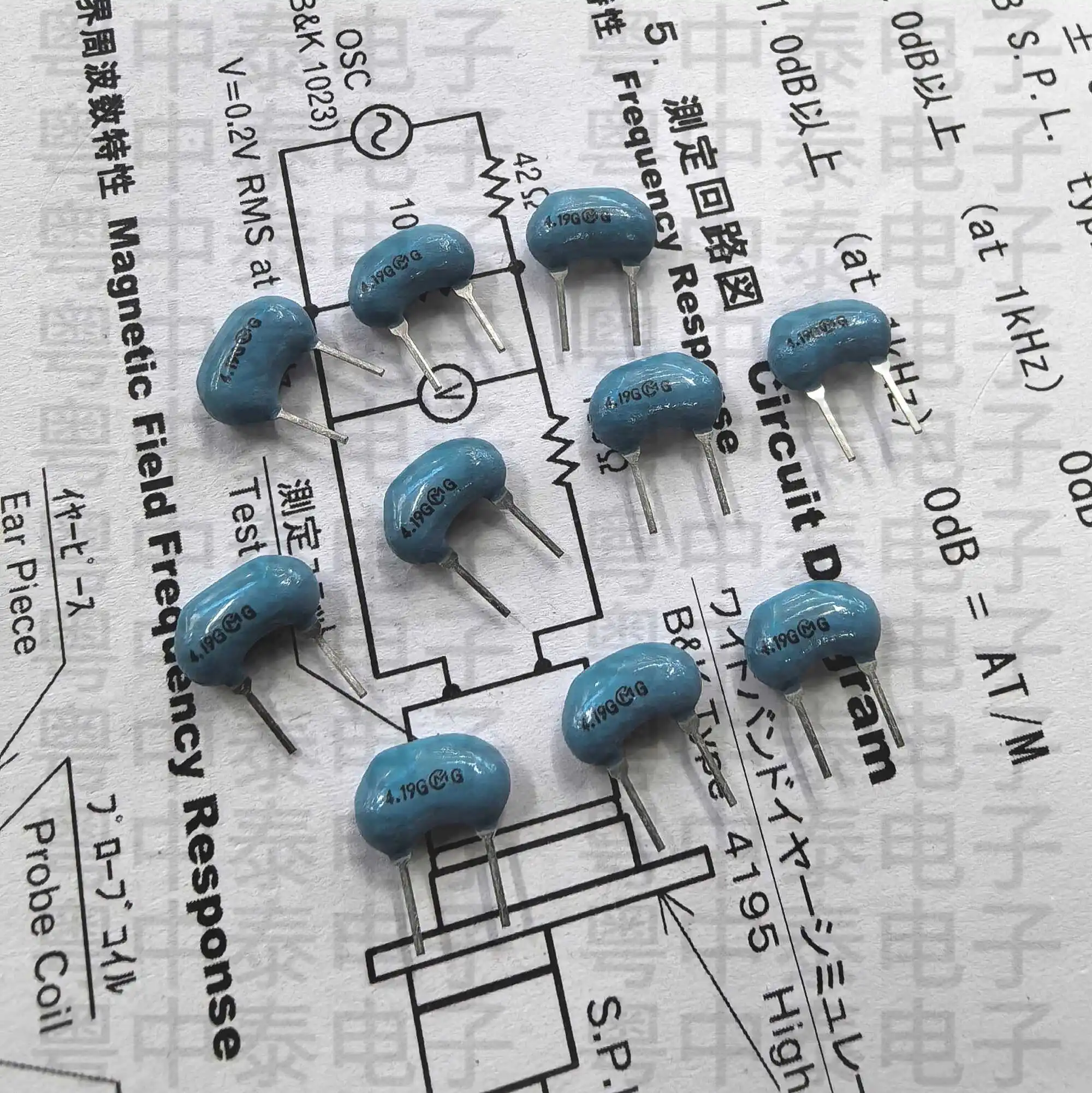 100pcs/Japanese Ceramic Resonator Filter CSA4.19MG In-line 2 Pin 4.19MHz