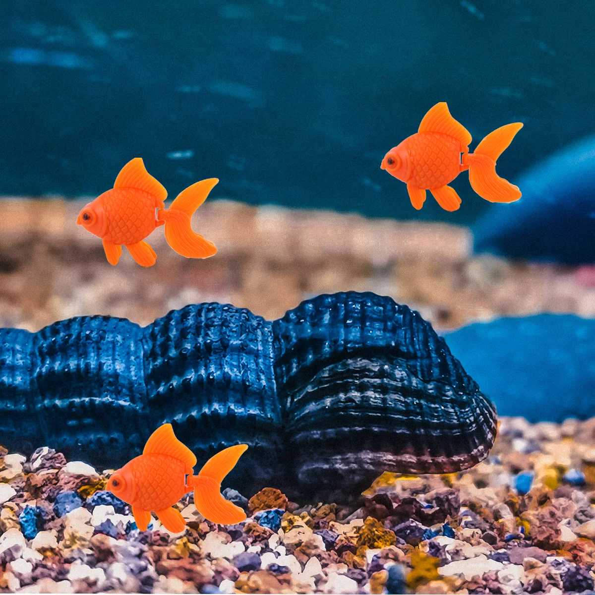 

10PCS Plastic Orange Small Fake Fish for Aquarium Decoration Simulation Tropical Fish Tank Ornament Pet Supplies