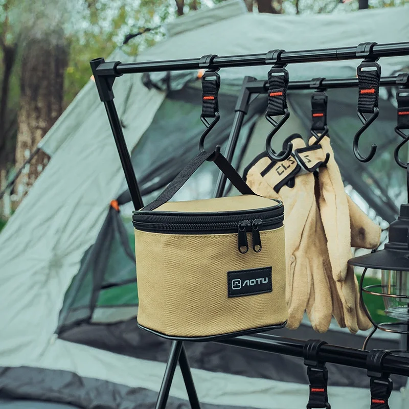 

1 PC Portable Camping Cookware Storage Bag Zipper Bag Equipment Case Tableware Storage for Outdoor BBQ Barbecue Picnic Travel