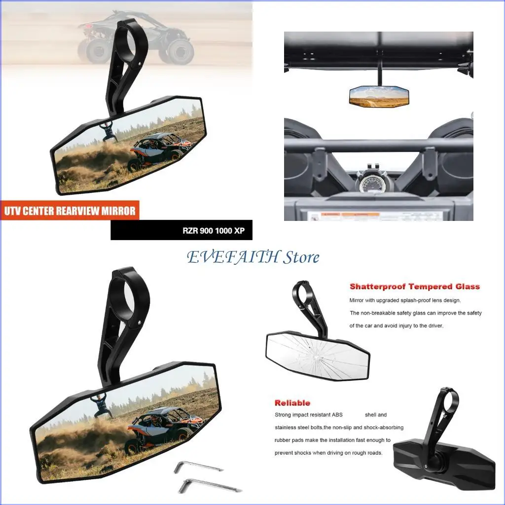 

124B High Visibility Curved Mirror With Anti Vibration Designs for 900 1000 Use