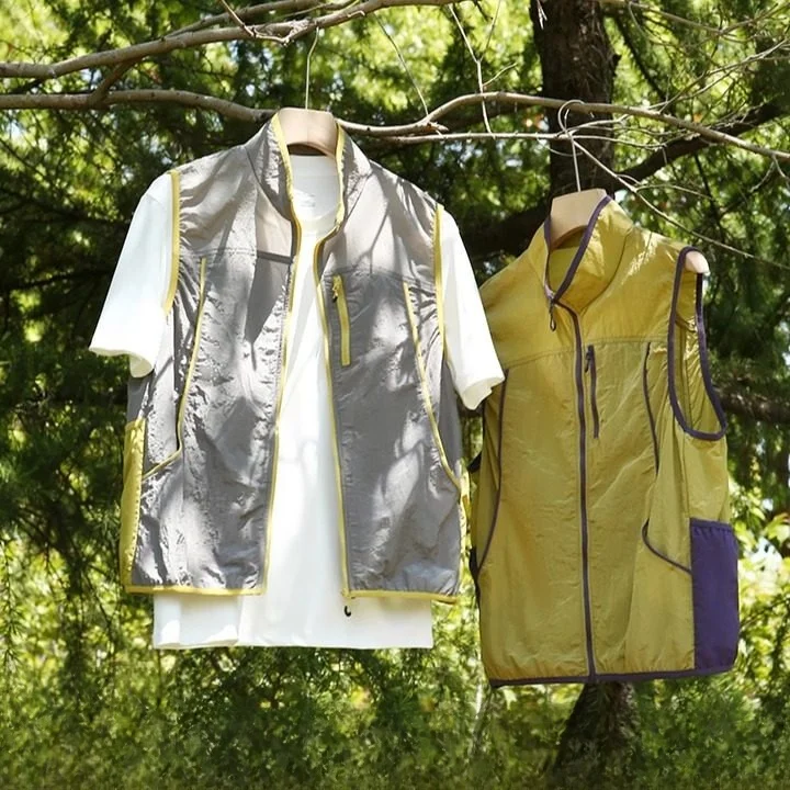 

Легкий дышащий водонепроницаемый жилет для улицы, весна-лето, цветная бровь, универсальный жилет, молодежная повседневная одежда