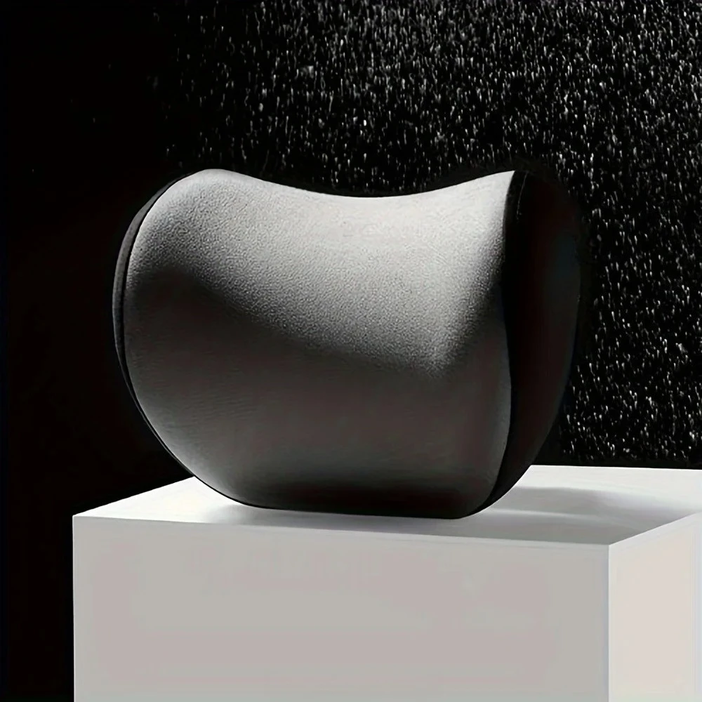 Memory-Schaum-Kopfstütze und Lendenstütze-Set, ergonomisches Nackenkissen für das Auto, atmungsaktive Rückenlehne und Sitzkissen für Reisen – Detail 8