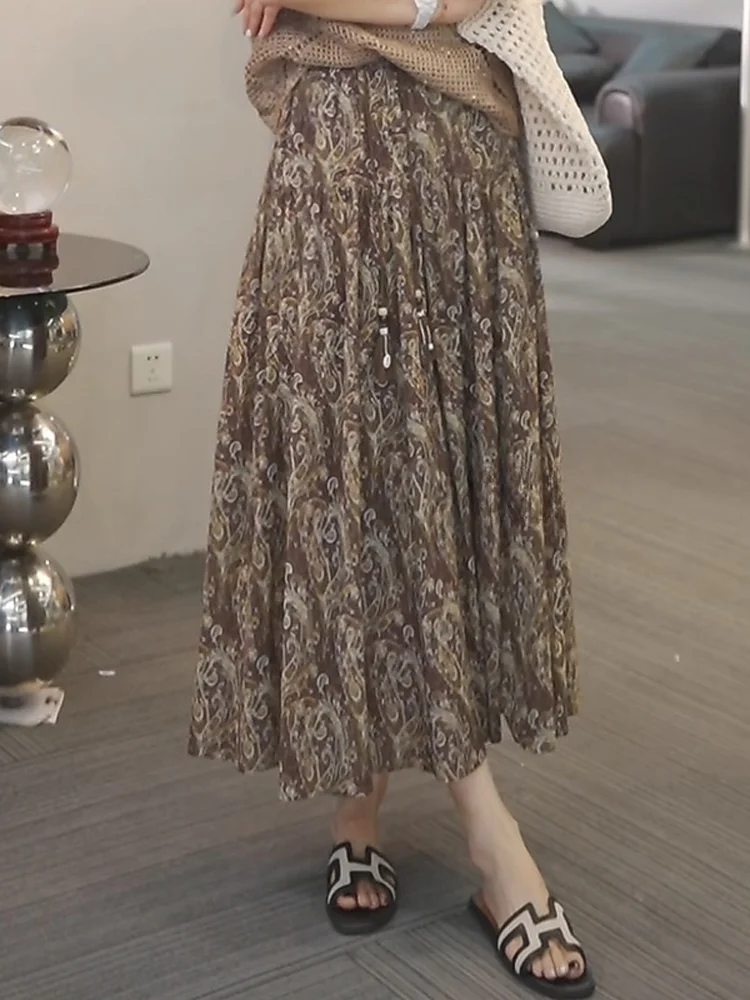 تنورة نسائية أنيقة بتصميم زهري - مراجعة Midi Skirt Floral وسعره