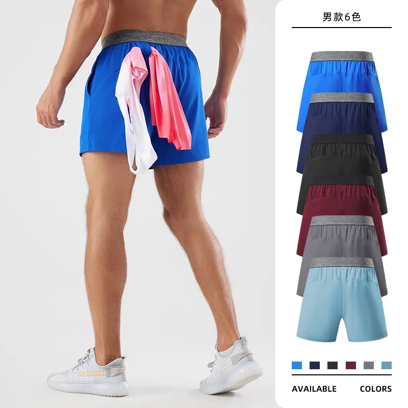 

2026 Summer Mens 4 Inch Quick Dry Sports Shorts Lightweight Breathable Outdoor Fitness Running Casual Elastic Waist Training Gym