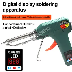 80/120W Display Digitale per Saldatura Pistola per Ferro 180-520 °C Regolabile a Temperatura Automatica Invio Pistola di Latta Strumento di Riparazione Fai Da Te