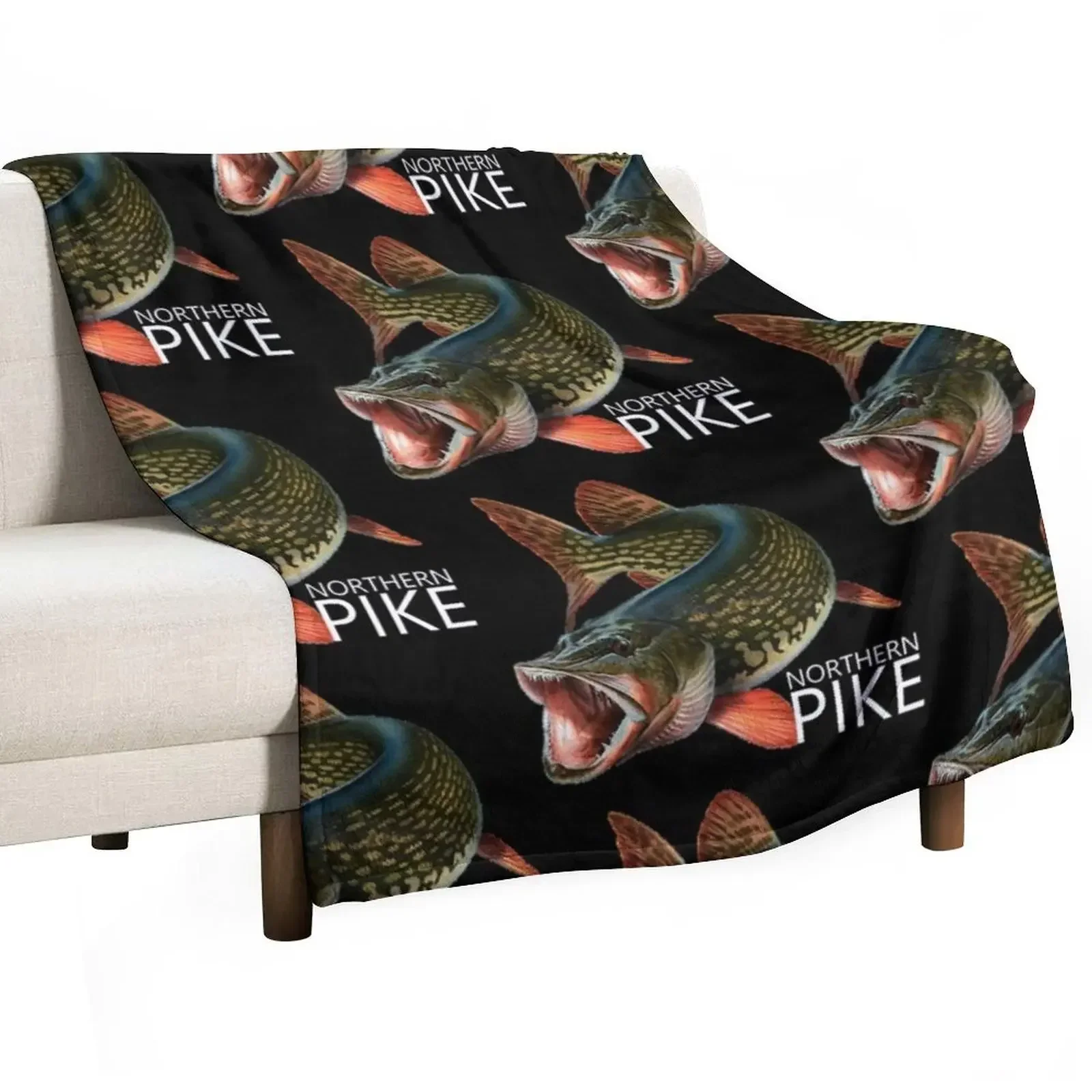 

Northern Pike Predator Fishing Design Throw Blanket Sofas for sofa Blankets