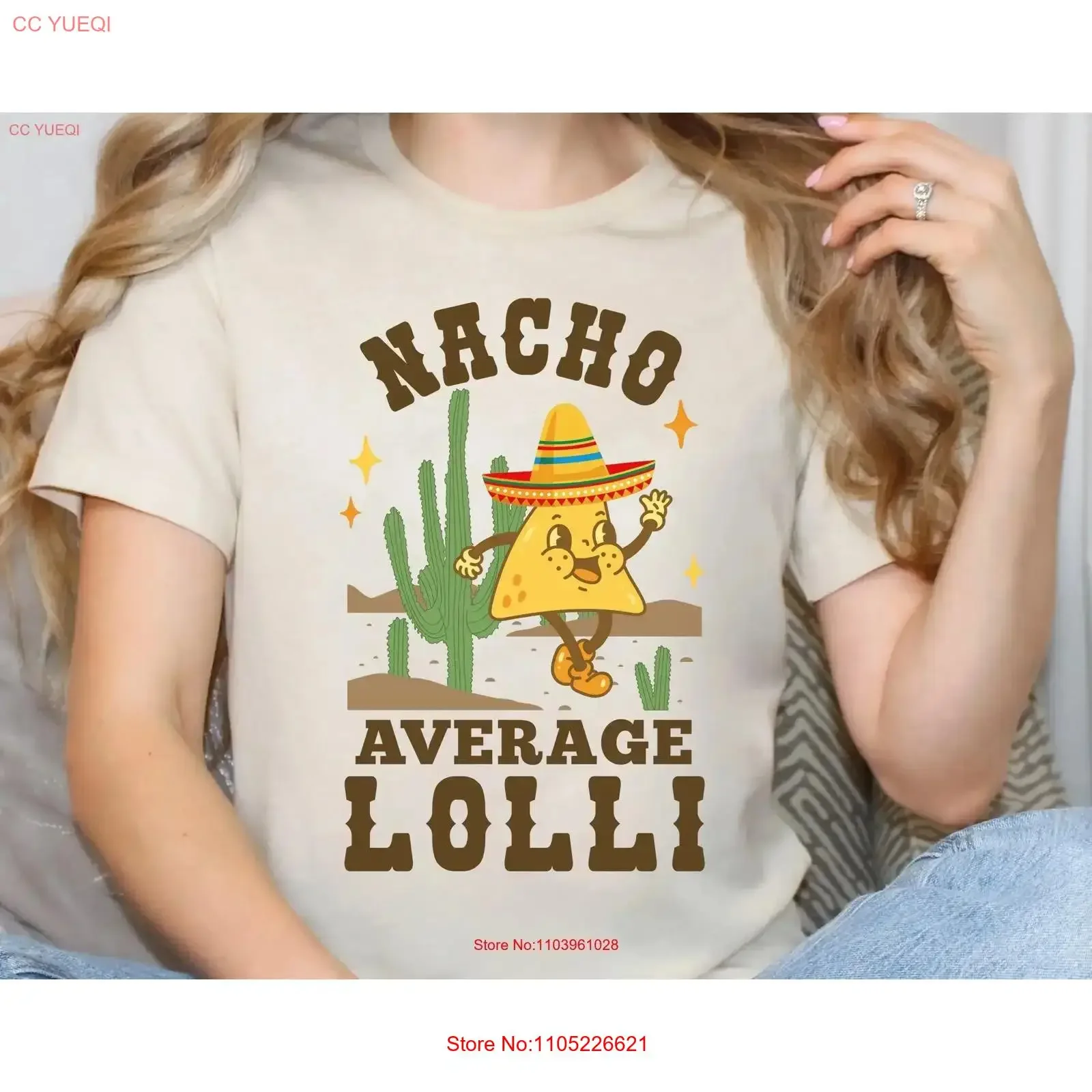 Nacho Average Lolli T Shirt Grandma Funny Mothers Day Pun For vintage Washed graphic Unisex Slightly Breathable Stretched