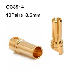 10pairs 2.0mm 3.0mm 3.5mm 4.0mm Gold Plated Bullet Connector for ESC Motor Lipo RC battery Part Good Quality