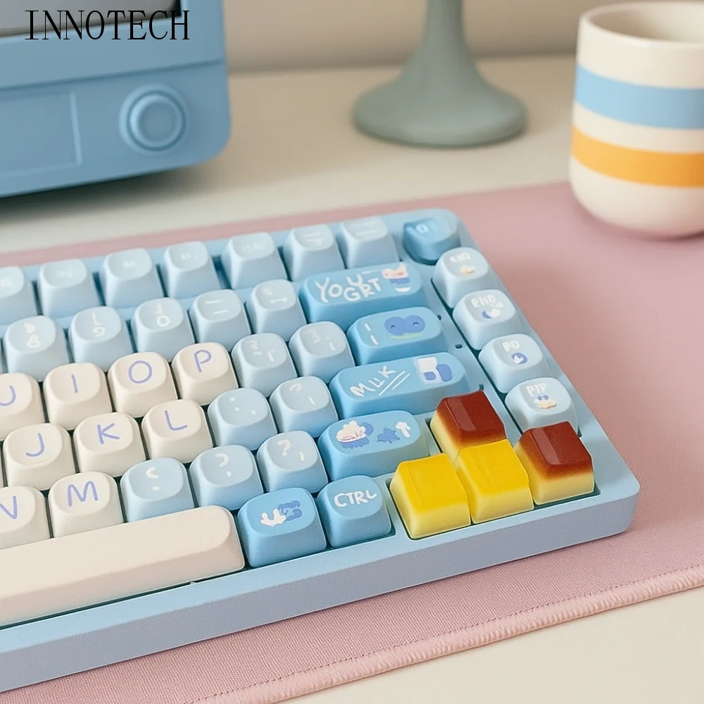 

Cross Shaft Jelly Pudding Keycap Personalized Original Dripping Mechanical Keyboard Key Caps Transparent Design Jelly Texture