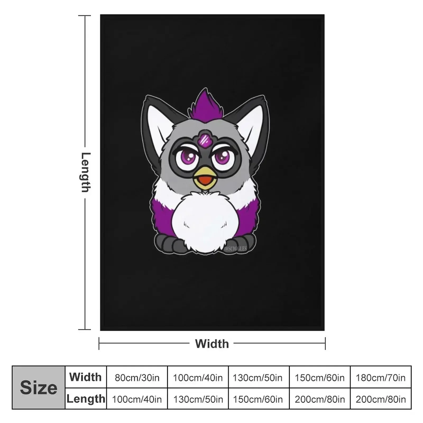 Ace Furby Throw Blanket Cute Plaid Picnic Blankets