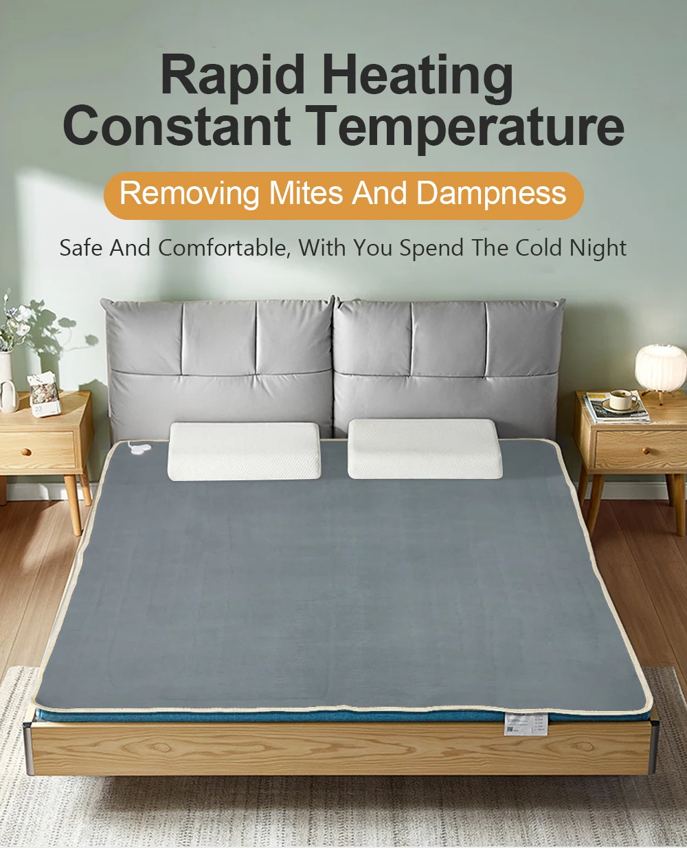 Electric Blanket Thicker Single Electric Mattress Thermostat Security Electric Heating Blanket Warm Pad for Winter 120*150CM