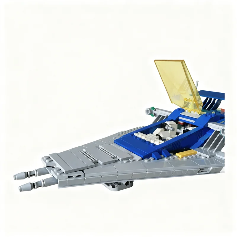 823 Pezzi MOC Modello di Astronave Classica Rinnovata, Blocchi da Costruzione Architettonici, Idea Regalo di Natale, Giocattoli Educativi Creativi