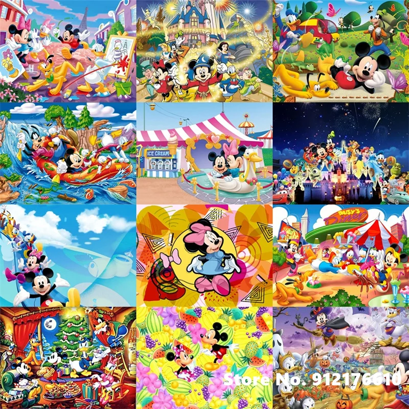 500ชิ้นจิ๊กซอว์ปริศนาน่ารักการ์ตูน Mickey Minnie Disney Anime ปริศนา Decomression ของเล่นเด็ก Fgame Home Decor