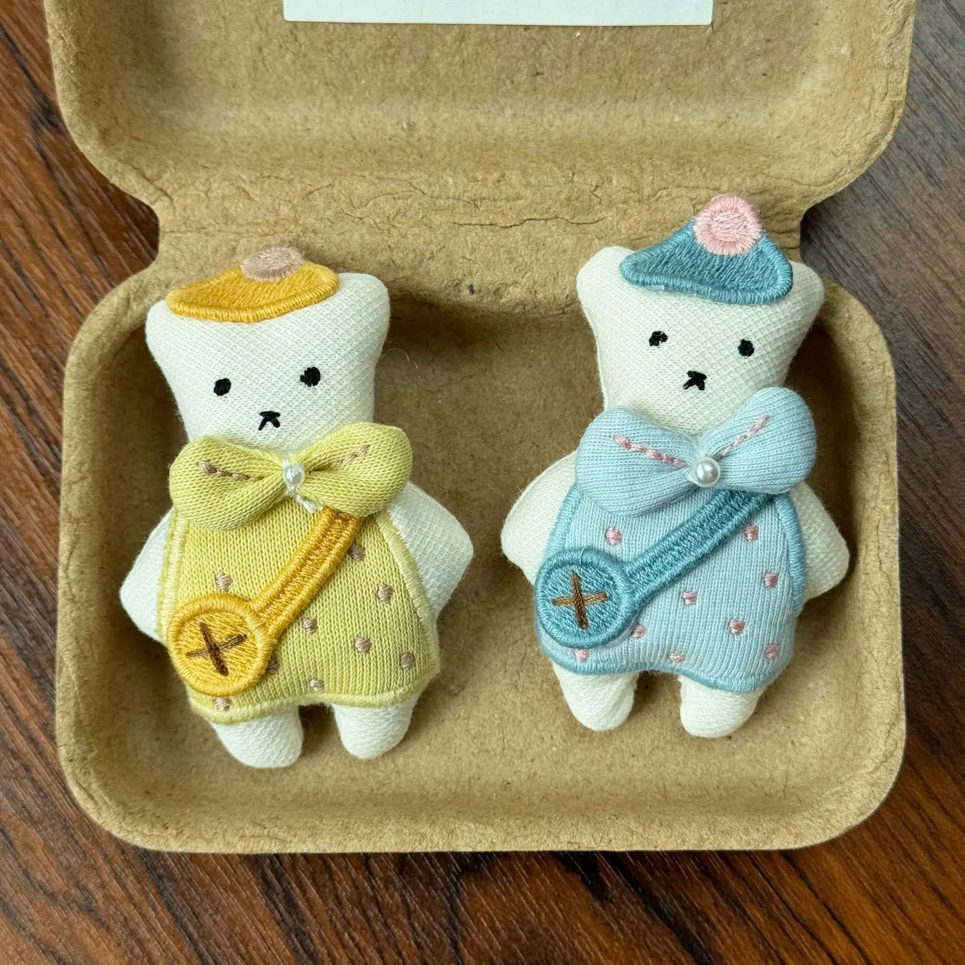 【1pair】 lapel pins cartoon bear metal pins women brooch badges DIY fabric women's brooch pins for backpack custom pin y2k thing