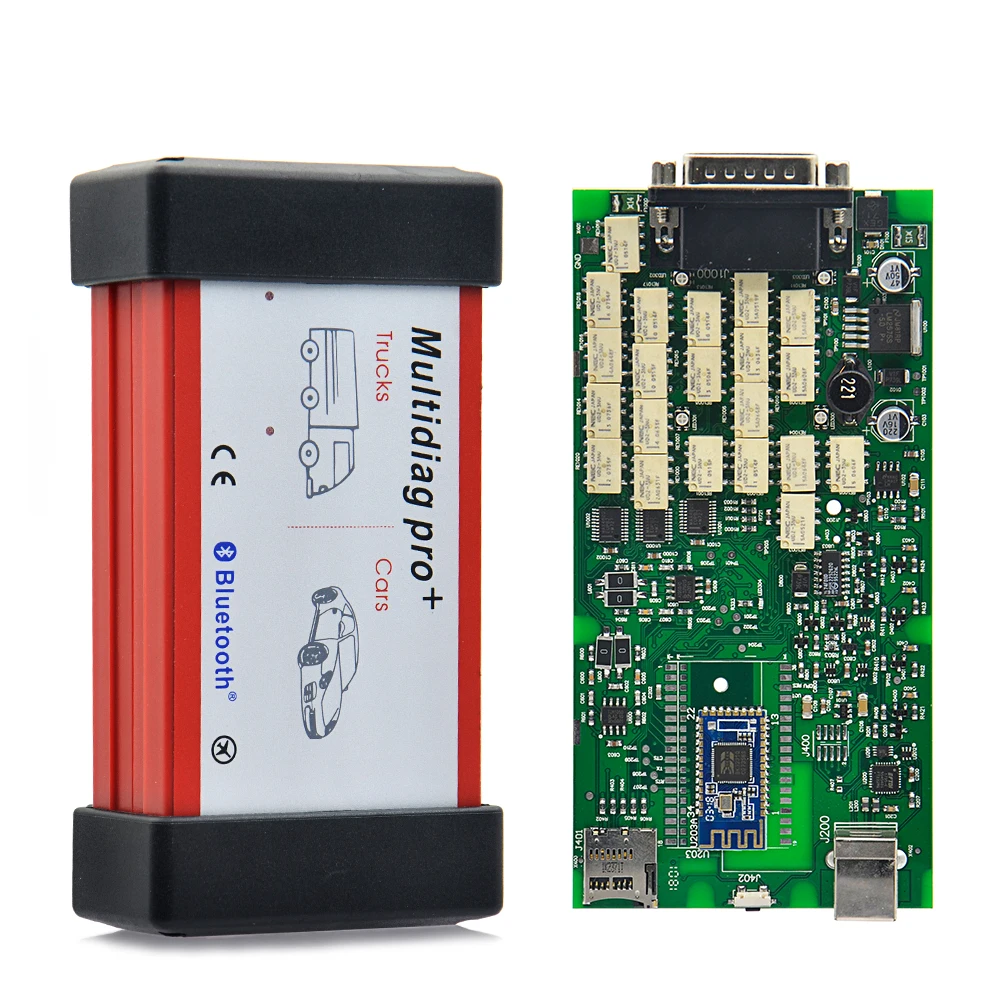 

Best PCB Single Board TCS Multidiag PRO+ Bluetooth 4.0 FW 3201 NEC Relay OBDII Scanner V2021.11 Car Truck Diagnostic Tool