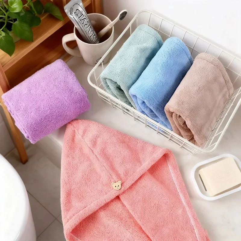 Microfiber Hair Towel Magic Fast Drying Dryer Towel Women Wrap Head Absorption Water Bath Hat