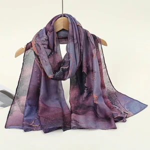 Ramadan Muslim New Print Hijab Women Scarf Bohemian Soft Islam Hijabs Foulard Femme Shawl Wrap Bufanda Headscarf