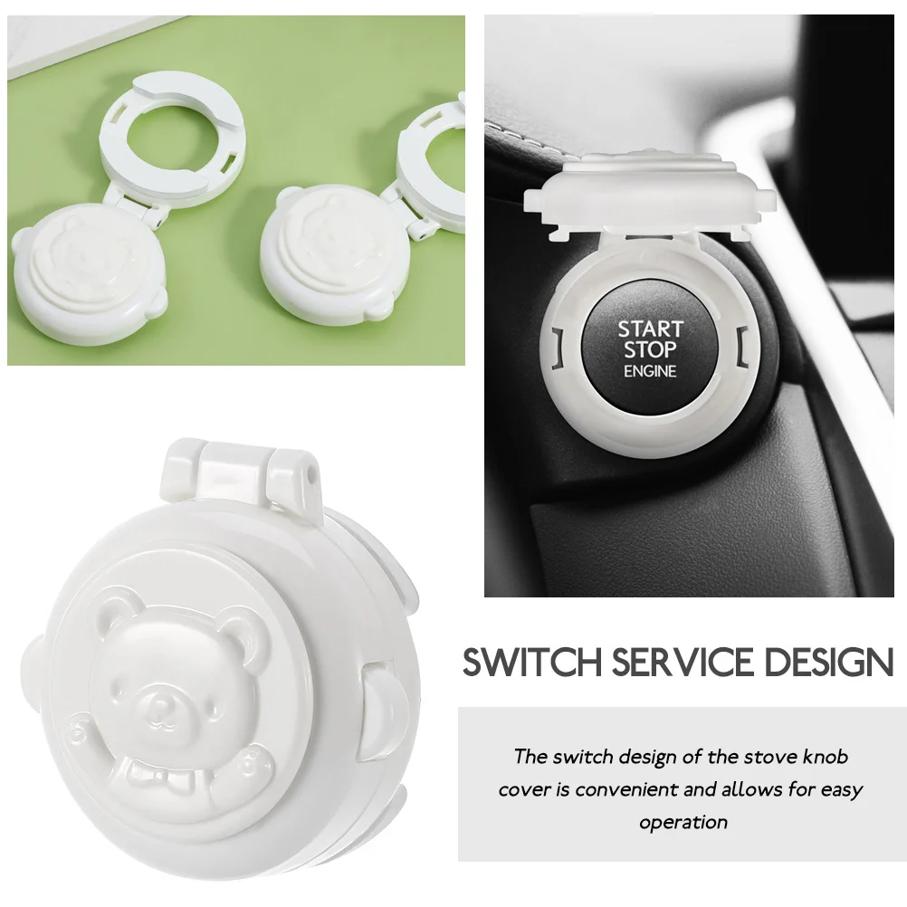 6Pcs Child Proof Stove Guard Button Safety Lock for Gas Stove Knob Covers Start Secure Usage Simple Design