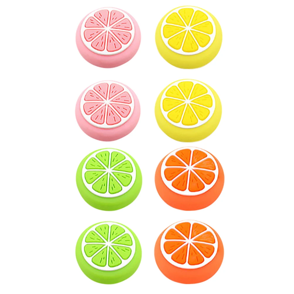 

8Pcs Lemon Fruit Silicone Thumbstick Grips Joystick Caps Non Slip Comfortable Protective Cover for Gaming Controller