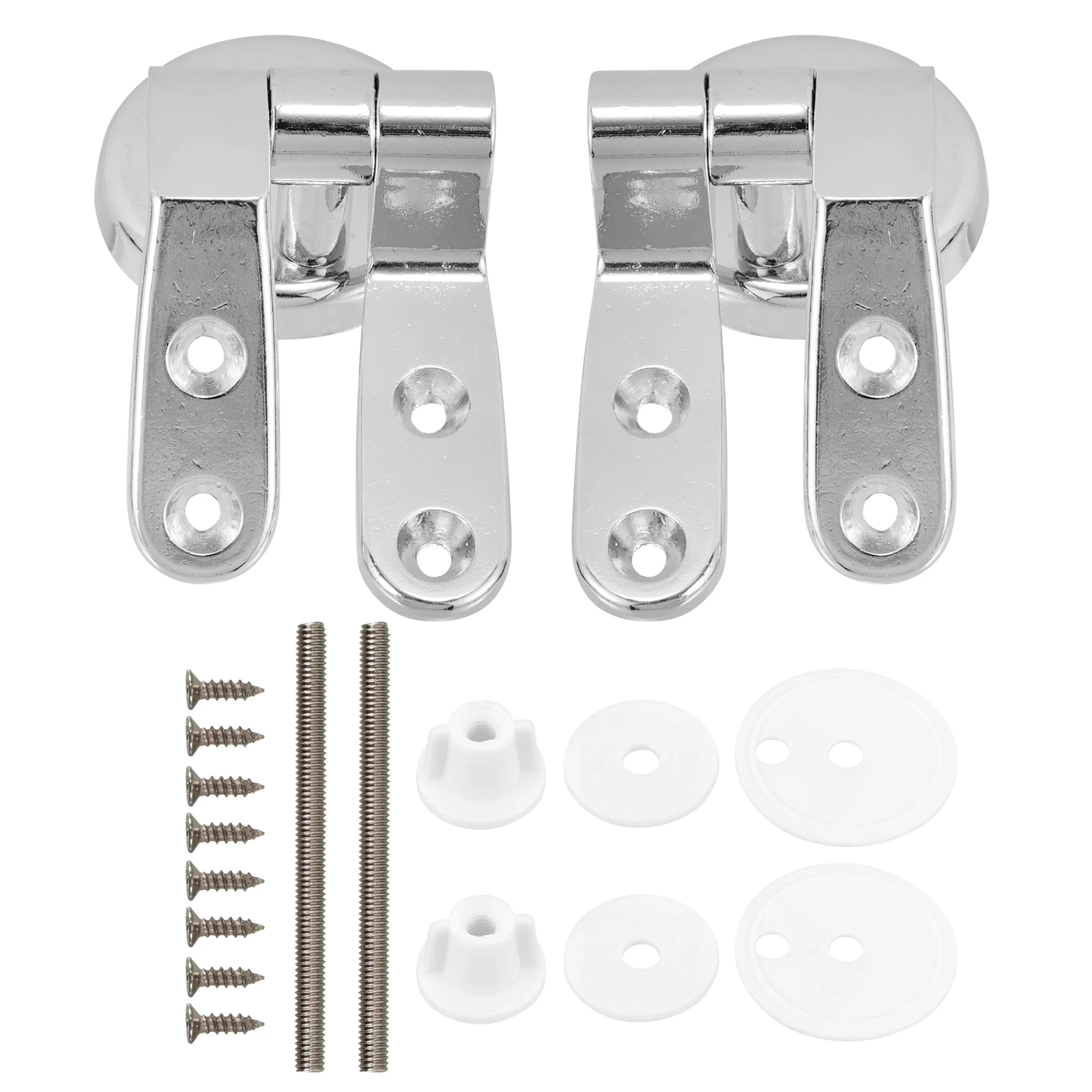 

Heavy Duty Toilet Seat Hinge Fixing Fittings Zinc Alloy Soft Close Hinges For Wood Plastic Toilets Home Repair Fastener Kit Seat