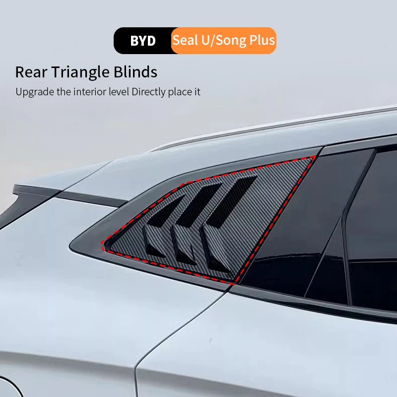 

Car Rear Triangular Blinds Modified Window Air Outlet Body Exterior Interior Modified For BYD Seal U DM-i Song Plus Ev 2023-2024