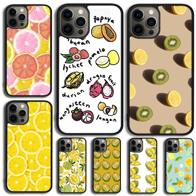 Fruit lemon orange durian Phone Case Cover For iPhone 15 16 14 Plus 11 12 mini 13 Pro Max Apple X XR XS max