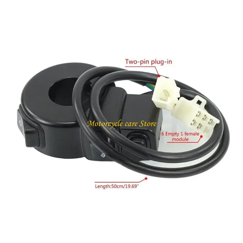 U75F Motorcycle Headlight Switch with Turn Light Horn ON/OFF Button Easy Installation