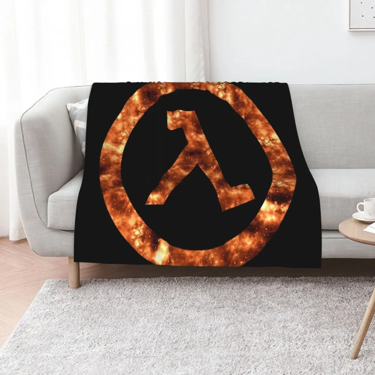

Half-Life - Lambda Logo (Galaxy Design) Throw Blanket Beach Flannel Fabric Plush Summer Beddings Blankets