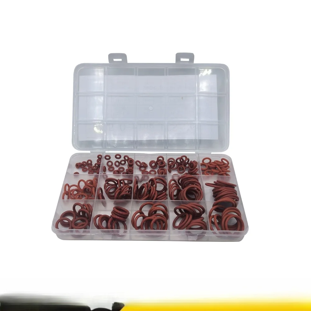 For Automotive Repair Silicone O-rings Gasket Sealing Kit Silicone Sealing Gasket Kit Flexible Sealing Rings Compact Storage Box