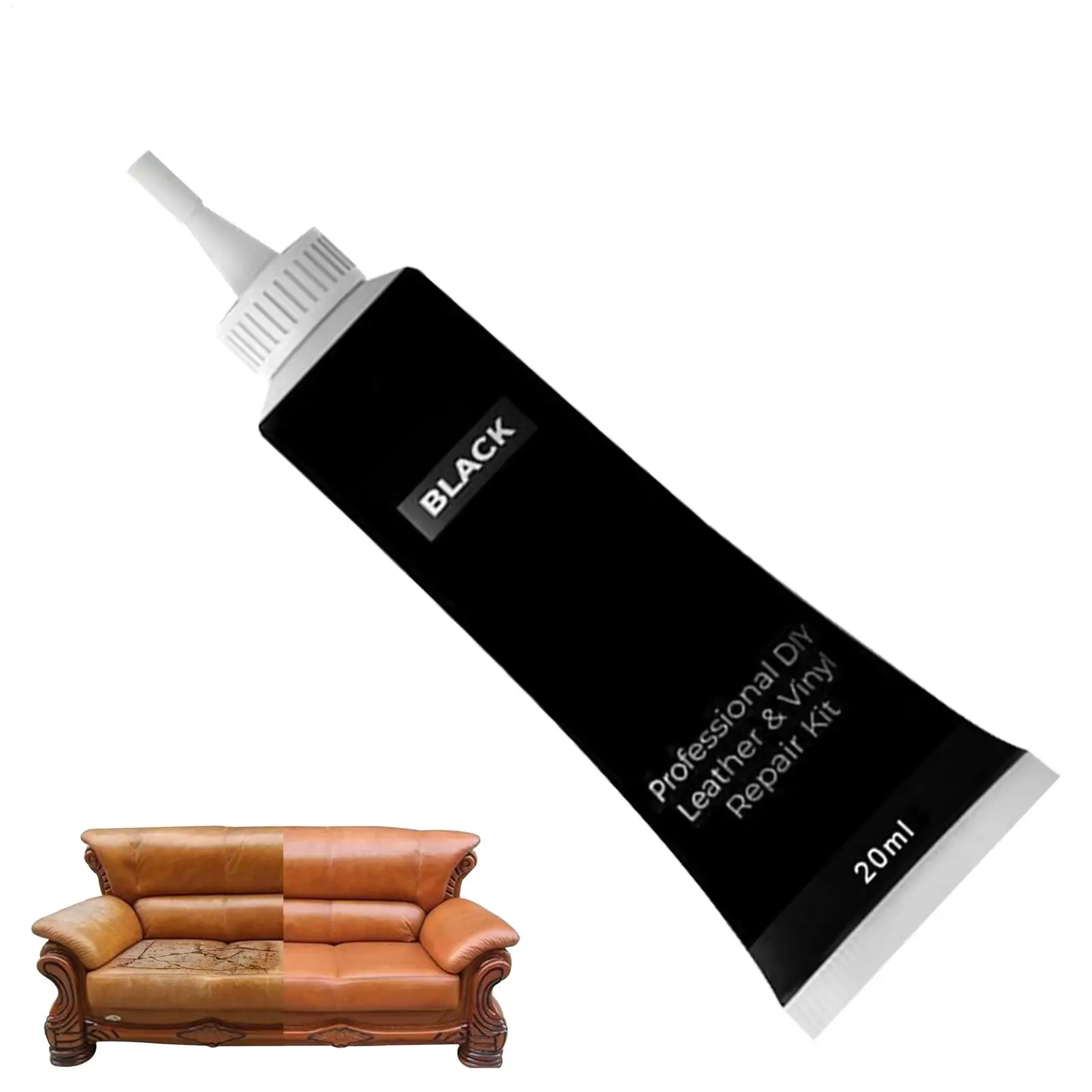 Gel reparador de rasgaduras de cuero, agente restaurador del color del cuero, 20ml, pasta restauradora de cuero, herramienta de reparación para muebles y bolsos de cuero