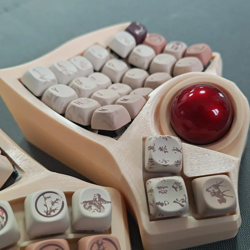 Charybdis Mk2 Split Keyboard Kit Custom Wired/wireless BluetoothLegbog 34mm Track Ball for PWM3360 VIAL/QMK Mechanical Keyboard