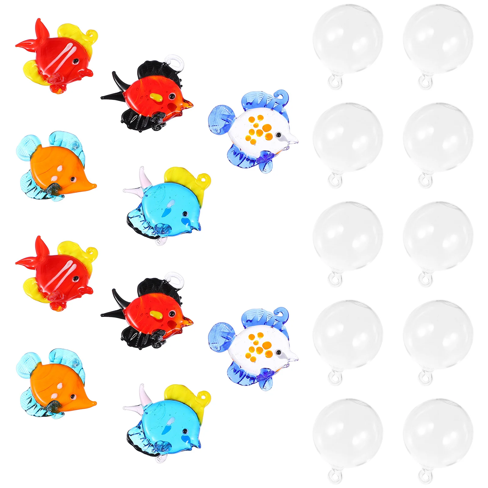 

10Pcs Fish Tank Decor Glass Floating Charms for Aquarium Landscape Ornament Brighten Water Environment Ideal Gift Idea