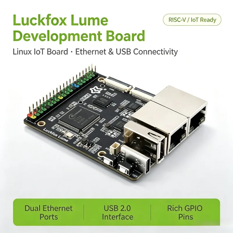 Luckfox Lume Allwinner T153 High-Performance Linux Development Board 128MB DDR3 Dual Gigabit Ethernet Ports