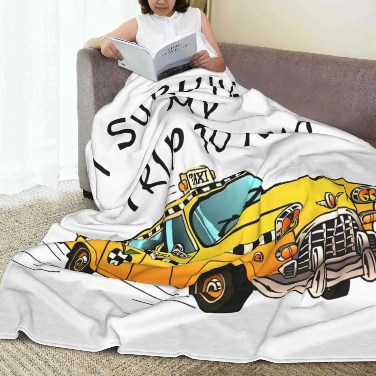 Marvel I Survived My Trip To NYC Blankets Warm Soft Plush Throw Blanket For Outdoor Airplane Travel Flannel Bedspread Bed Cover