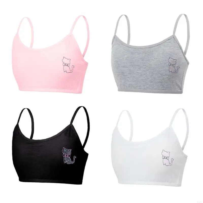 

L5YC Breathable Cotton Girls Sleeveless Undershirt Ergonomic Design Soft Touches Daily Wear