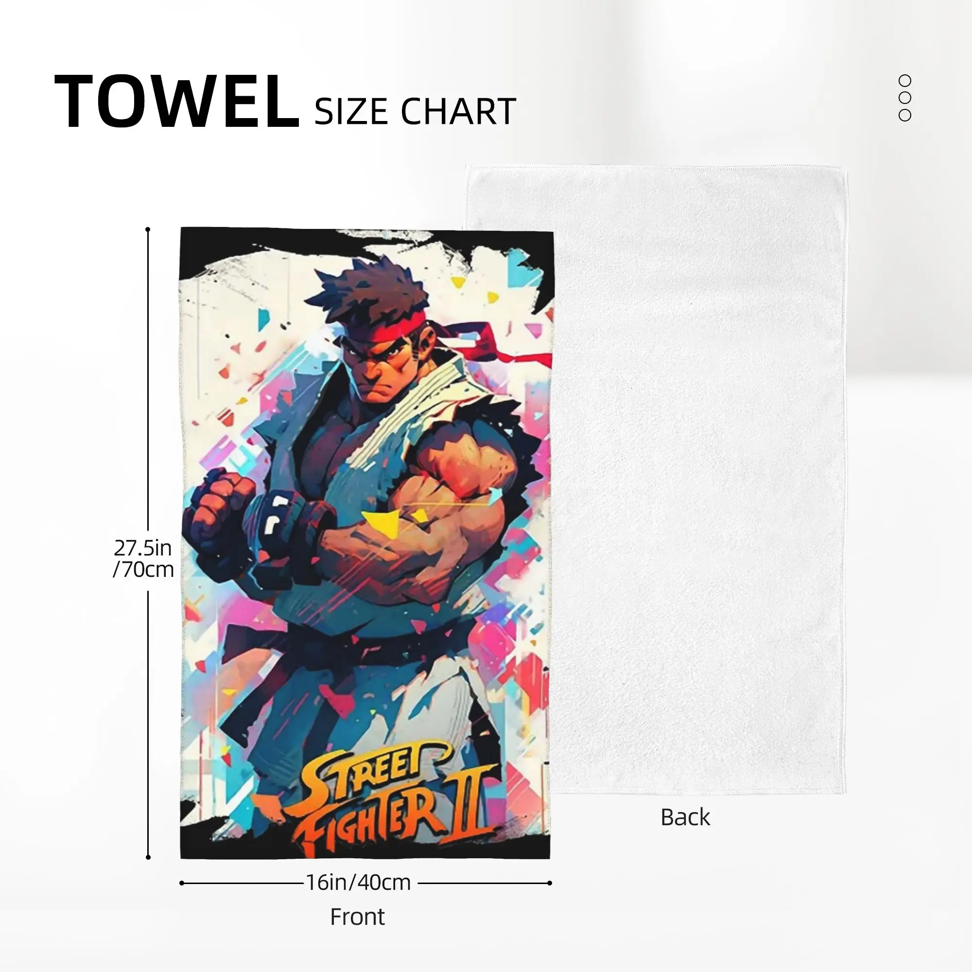 Custom Defeated Portraits Super Street Fighter Soft Face Towel Quick Dry Pool Bath Cotton Towels Absorbent