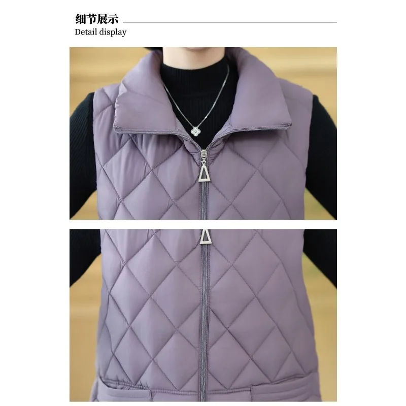 Gilet à la mode revers pause déjeuner gilet coton manteau automne et hiver gilet court polyvalent vers le bas coton gilet