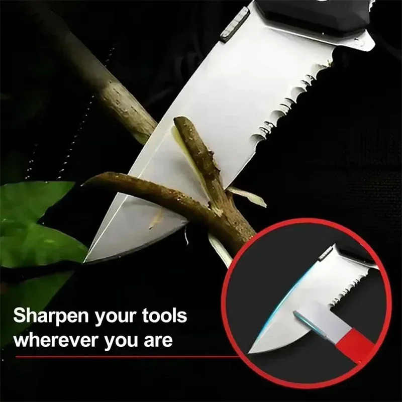 Kitchen Scissors Sharpener Tungsten Diamond Ceramic - Professional Sharpening Stone for All Blades Garden Shears Precision Tool
