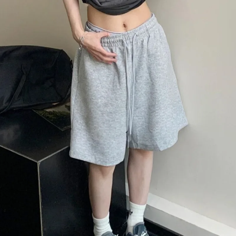 2026 Summer Casual American Loose Shorts Versatile Fashion Sports Straight Leg Casual Trendy Brand Simple Five Quarter Pants